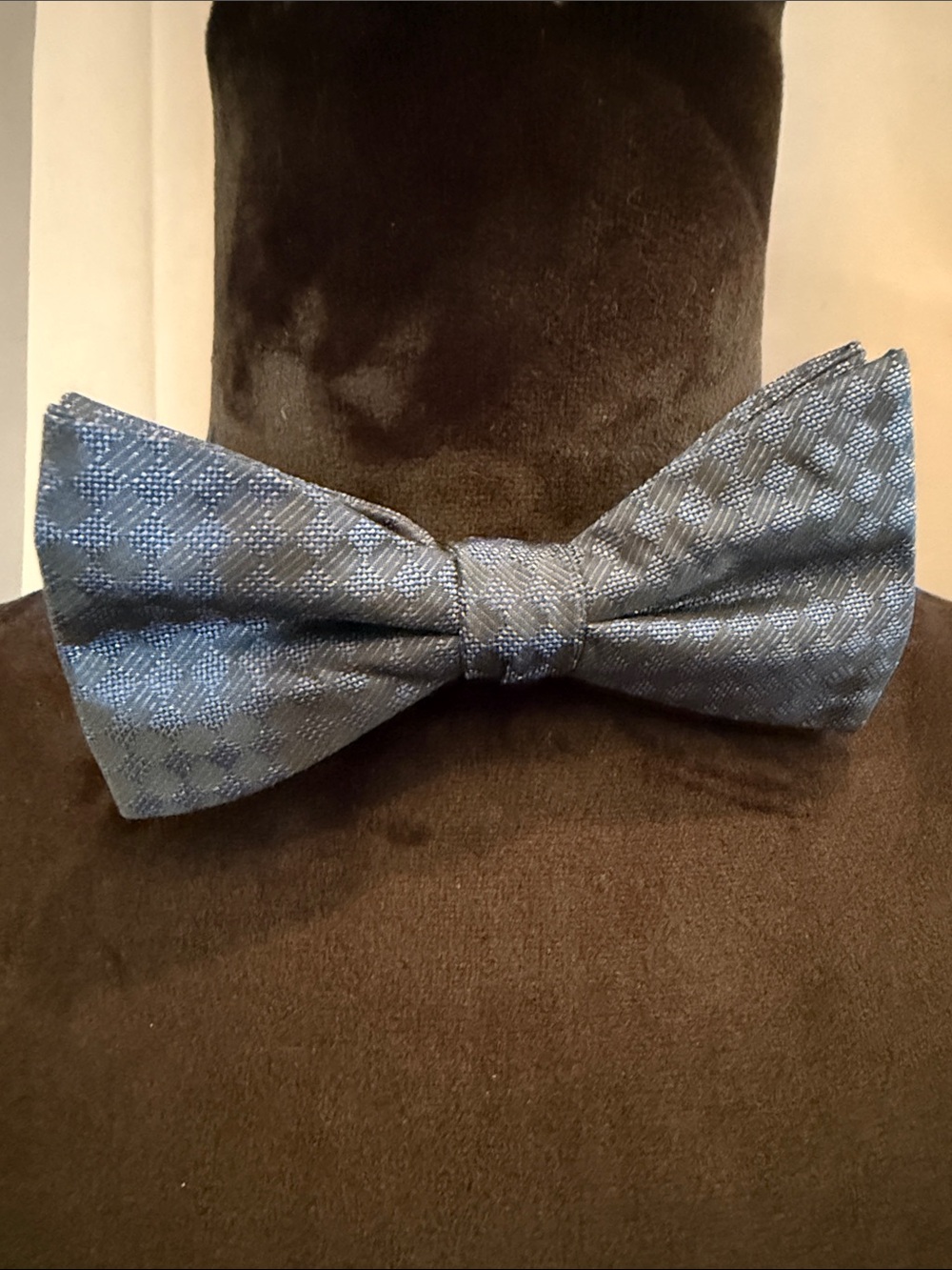 Elegant Textured Blue Men's Bow Tie